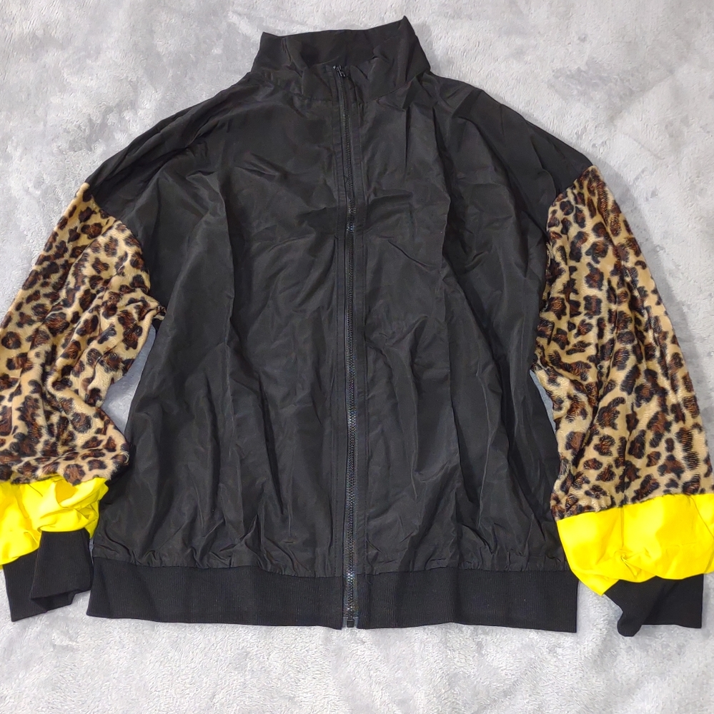 Shein Leopard Sleeve Jacket